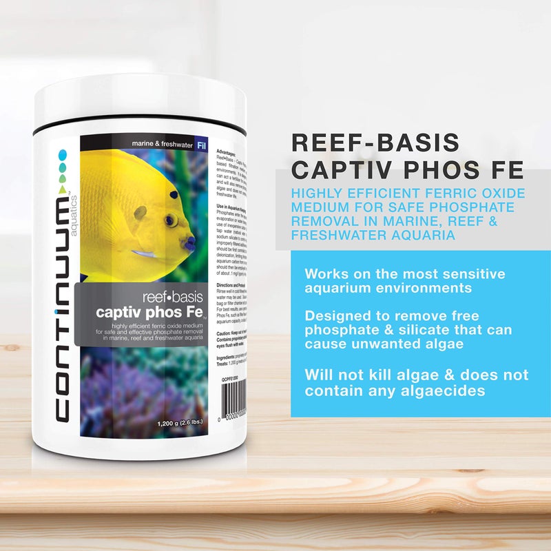Continuum Aquatics Reef-Basis Captiv Phos Fe - Highly efficient ferric Oxide Filtration Media for Safe and Effective Phosphate Removal in Marine, Reef and Freshwater Aquaria 300-g - Image 4
